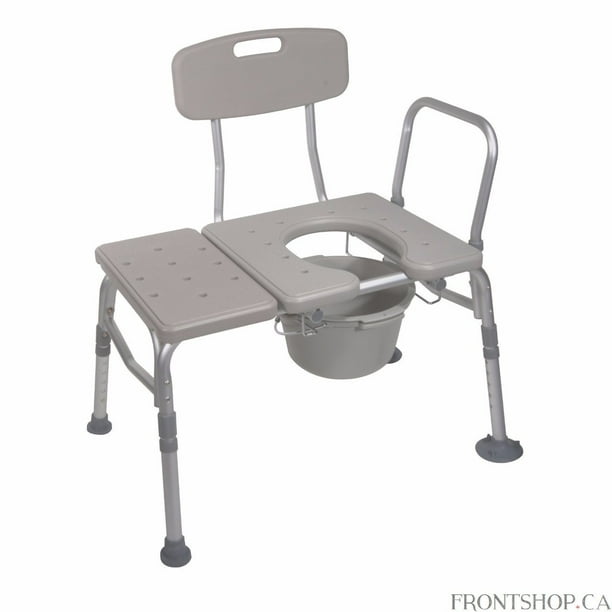 Drive Medical Banc de Transfert en Plastique Combiné avec Ouverture de commode