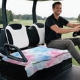 thumbnail image 5 of Uourmeti Golf Cart Seat Covers Front Pockets Universal, Compatible with Club Car Golf Cart Summer Golfcart Cushion Cover, 5 of 8