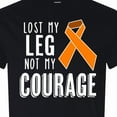 thumbnail image 4 of Inktastic Lost My Leg Not My Courage Limb Loss Awareness Orange Ribbon T-Shirt, 4 of 5