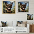 thumbnail image 4 of Designart "French Bulldog in Miami III" Animals Framed Wall Art - Traditional Black Dog Hallway Framed Wall Art Decor, 4 of 6