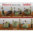 thumbnail image 4 of CordaRoy's Chenille Convertible Bean Bag Chair, King Classic, Moss, 4 of 14