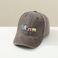 thumbnail image 6 of CAUYDY Kids Baseball Hat Miniature Train Themed Washed Baseball Cap Vintage Distressed Baseball Cap Cartoon Hat For 4T 5T 6T 7T 8T Boys (Sizes 3-8 Years,B1-Coffee), 6 of 7