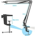 thumbnail image 3 of Microphone Stand for QuadCast S - Boom Arm for HyperX QuadCast 2 SoloCast, Yeti, AM8, Gaming Mic and Most Microphones using 3/8" to 5/8" Adapter, 3 of 6