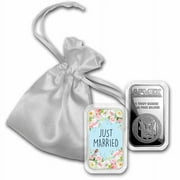 1 oz Silver Colorized Bar - APMEX (Just Married, Floral)