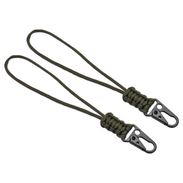 Correa de Muñeca con Clip de Bandolera, Correa de Llave para Insignias, Color Oliva, Paquete de 2
