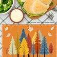 thumbnail image 3 of JOOCAR Autumn Forest Colorful Trees Linen Table Mats Set of 4 for Home Kitchen Table Decor 12x18 inch, 3 of 5