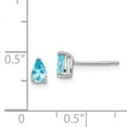 thumbnail image 3 of Primal Gold 14 Karat White Gold 5x3mm Pear Blue Topaz Earrings, 3 of 5