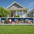 thumbnail image 6 of Winter Theme Christmas Banner Snowy Scene Xmas Banner Santa Sleigh Reindeer Pattern Holiday Banner for Christmas Party Winter Celebration Holiday Decoration, 6 of 9