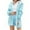 Sky Blue, variant on Christmas pajamas Christmas gift Womens Pajamas Three Piece Vest Shorts Jacket Plush Pajamas Three Piece Set