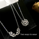 thumbnail image 5 of Collar de acero de titanio con trébol de cuatro hojas y múltiples usos para mujer, diseño de sentido de alto nivel, luz, lujo, amor, corazón, cadena de clavícula, collar de moda, 5 of 6