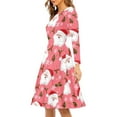 thumbnail image 2 of FKELYI Xmas Santa Women Dress Size L Comfortable Snowflake Women's Wear to Work Dresses Midi Casual Christmas Dresses for Women,Christmas Gift, 2 of 4