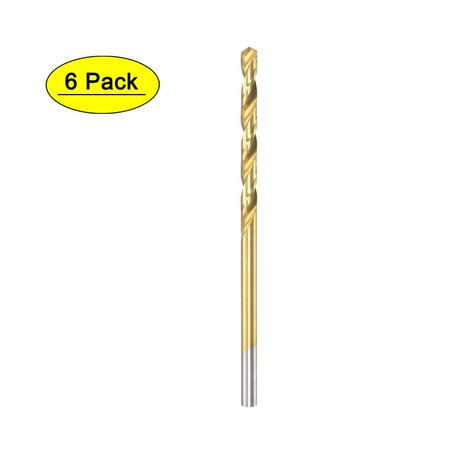 

Uxcell 2.5mm High Speed Steel Straight Shank Twist Drill Bit Fully Ground Titanium Coated 6 Pack