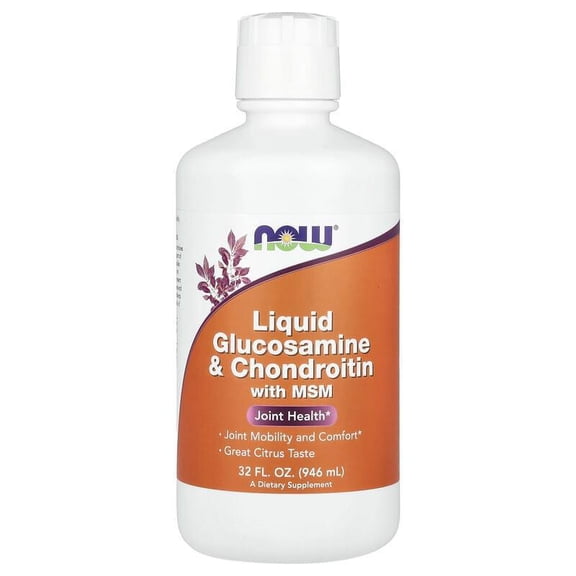 NOW FOODS GLUCOSAMINA Y CONDROITINA LIQUIDAS CON MSM 32oz