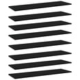 thumbnail image 1 of Bookshelf Boards Charmma Bookcase Panels 8 pcs Black 39.4"x11.8"x0.6" Chipboard, 1 of 5
