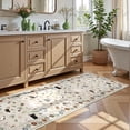 thumbnail image 7 of ATHOPE 2x6 Runner Rugs, Non Slip Low Pile Animal Cat Floral Washable Rug, Medallion Carpet for Hallway Kitchen Laundry Room Entryway, Beige, 7 of 7