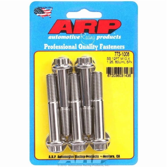 Arp Bolt Kit - SS 12pt 5pk 10mm x 1.25 x 60mm