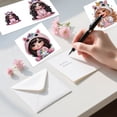 thumbnail image 4 of 6pcs Diamond Painting Kit Greeting Cards, Whimsical Angel Design 5D Handmade Art Birthday Holiday Cards with Envelopes, Christmas Gift, 4 of 7