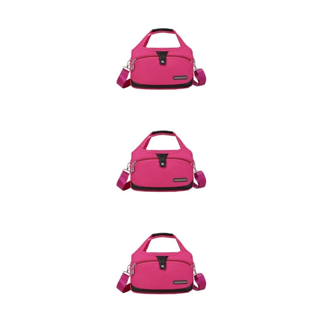 Wweixi Restez à la Mode et Organisé avec un Sac à Main Élégant Robuste et Durable Rouge rose 29*19*9*12 3Ensemble
