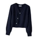 thumbnail image 2 of Suéter tipo cárdigan ligero para mujer Yuyangstore otoño e invierno cuello en V, 2 of 8