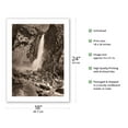 thumbnail image 2 of Lower Yosemite Falls - Yosemite Valley California - B&W Photograph by Carleton E. Watkins c.1865 - Bamboo Fine Art 290gsm Paper Print (Unframed) 18x24in, 2 of 4