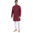 thumbnail image 2 of Men's long-sleeve Kurta coat, Indian ethnic royal suit, stand collar, wedding and festive party blazer, 2 of 4