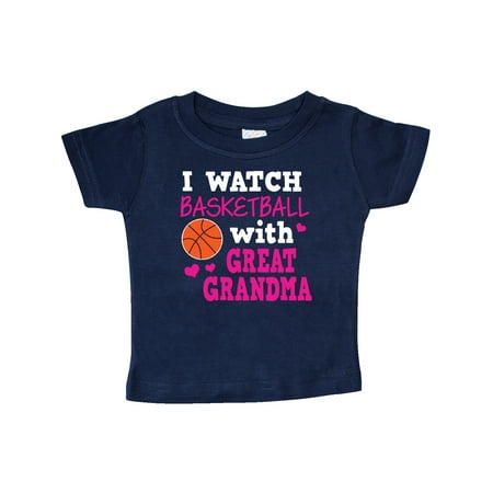 

Inktastic I Watch Basketball with Great Grandma Gift Baby Girl T-Shirt