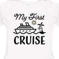 thumbnail image 4 of Inktastic My First Cruise with Cruise Ship and Palm Trees Boys or Girls Long Sleeve Baby Bodysuit, 4 of 5