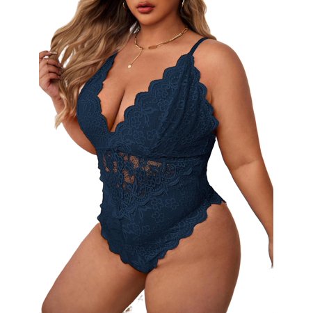 

Teddies Navy Blue Plus Size Sexy Lingerie (Women s)