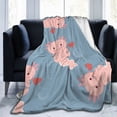 thumbnail image 4 of Axolot Animal Throw Blanket, Fluffy Soft Cozy Blanket Flannel Plush Microfiber Couch Throw, 40"x30", 4 of 8