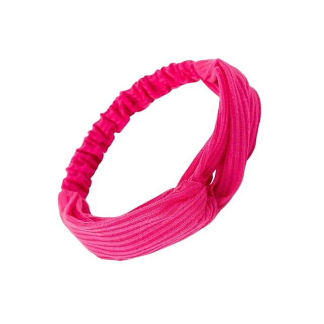 Qarigey Diademas de mujer, diademas elásticas de punto deportivas, pañuelos turbantes, diadema de viaje de Color sólido, accesorios envolventes, rosa Type3 NO3 Qarigey AP011915-14