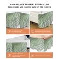thumbnail image 6 of Sage Green Ombre Wrap Around Bed Skirts for Queen Bed 16" Drop,Bed Skirt with Adjustable Elastic Belt Dust Ruffle Bed Valance for Bedroom Modern Geometric Abstract Art Aesthetics Bed Frame Cover, 6 of 7