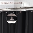 thumbnail image 3 of Yiannan Waterproof Fabric Shower Curtain Liner with 3 Magnets,Machine Washable，Mold Resitant，Standard 72x72inch,Black, 3 of 8