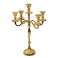 thumbnail image 1 of Elegance Brushed gold 5-lite candelabra H 18.25", 1 of 2
