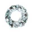 thumbnail image 4 of Corona de Navidad flocada de nieve, corona de Navidad, corona de puerta artificial, corona de nieve para festival, vacaciones, hogar, fiesta, jardín,, 4 of 9