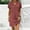 Brick Red, variant on Women's Fashionable All Buckle V Neck Cold Shoulder Ruffled Sleeve Solid Color Dress plus Size Banquet Dresses after 5 Dresses for Women Evening Backless Dresses for Women Women Dress for Night Womens