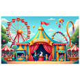 thumbnail image 6 of Yatrandify Colorful Theme Welcome Carnival Banner Decorative Design Amusement Park Polyester Material Balloon Decoration for Birthday Party Kids Event Celebration, 6 of 7