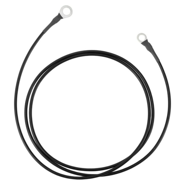 Cable de inversor de batería de 150cm 12 AWG 3/8" 5/16" Cobre estañado Negro OT Tipo 1 Pc