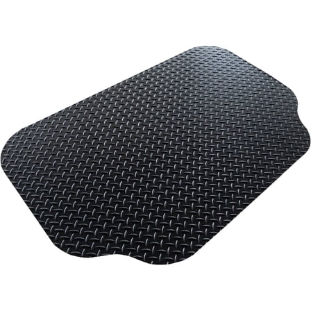 ZHIBO Under Grill Protective Mat, 30x48 Inch, Black Diamond Plate