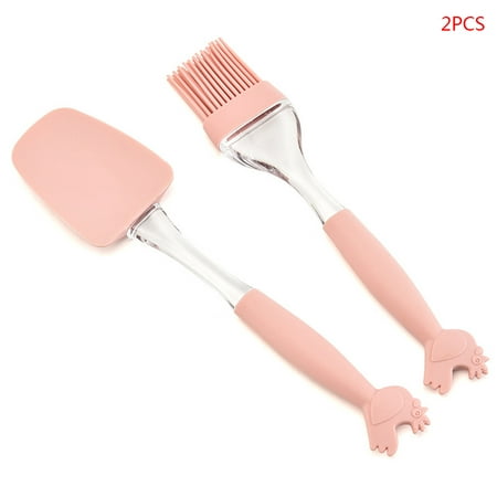 

CHAOMA 2pcs/set Silicone Spatula Barbeque Brush Cooking Utensil Tool Heat Resistant BBQ