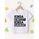 thumbnail image 2 of Camiseta para niño "Kinda Sweet Kinda Savage", manga corta, cuello redondo, ropa informal de verano para niños, 2 of 7
