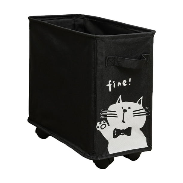 Estante móvil para carrito de servicio debajo del escritorio para vestidor de cocina de estilo rústico Negro