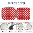 thumbnail image 6 of Disketp 2 Piece Red Polka Dot Pattern Windshield Sunshades,Folding Windshield Sun Shade For Car Suv Trucks Sedan,Blocks Uv Rays Sun Visor Protector-Large, 6 of 7
