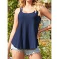 thumbnail image 6 of Charmo Women's Summer Spaghetti Tank Top Blouse Basic Tops Scoop Neck Undershirts Built-in Bra, 6 of 6