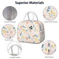 thumbnail image 5 of Insulated Lunch Bag for Women, Floral Print Oxford Fabric Lunch Box, Leakproof Thermal Cooler Tote for Work, School & Picnic, Vintage Floral Print, 5 of 5