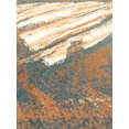 thumbnail image 2 of Tapis Lotus Mod ivoire turquoise en poly 5'0"x7'6", 2 of 3
