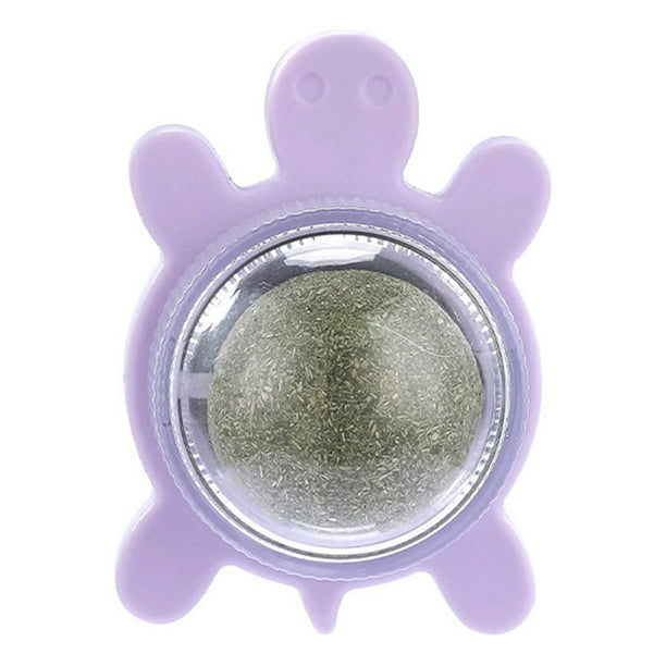 Juguete para lamer gatos Catnip Ball | Bola de masticar de pared de menta autoadhesiva | Funda extraíble | Salud dental | Alivio del estrés | Ayuda digestiva | Materiales naturales seguros | Paquete