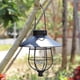 thumbnail image 5 of Solar Lanterns Outdoor Hanging Metal Vintage Lantern Warm White Solar Lights Lamp Design Black, 5 of 5