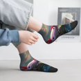 thumbnail image 2 of Fuzoiu Pond Cute Axolotl Print Adult Socks, Crew Moisture-wicking Socks, Unisex Cushion Crew Socks,Casual Sports Ankle Socks, 2 of 7