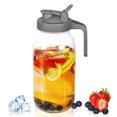 thumbnail image 1 of Glass Mason Jar Pitcher with Lid 1 Quart (32oz / 1L) Wide Mouth Leak Proof Water Jug with Filter Lid Cold Brew Pitcher for Water / Juice / Milk / Tea / Iced Coffee and Drinks, 1 of 9