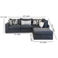 thumbnail image 5 of Fusion Furniture Argo Ash Transitional Fabric Sectional in Gray, 5 of 7